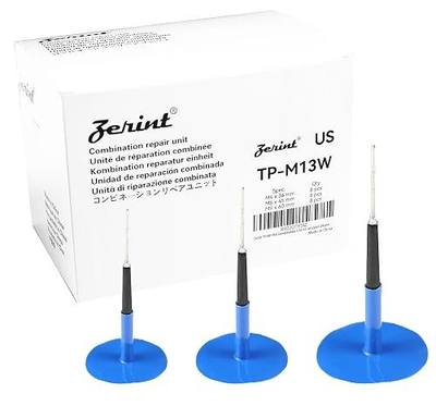 TP-M13W Combination Repair Unit Kit, Tire Repair Patch Plug Kit 1/6" x 1 3/8", 1/4" x 1 3/4" and 3/8" x 2 3/8" Wrapped stem 8 pcs Each