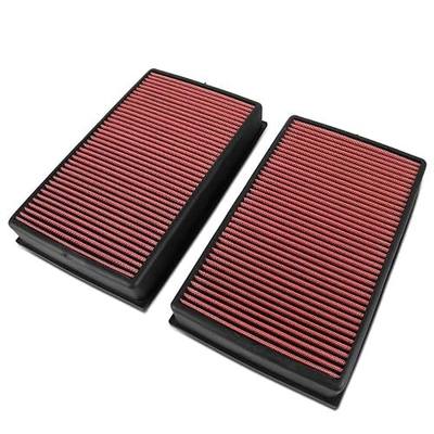 Auto Dynasty High Flow Engine Air Panel Filter Drop-in Reusable & WashablePair Compatible with BMW E65 7-Series Alpina B7 02-10 / Phantom 04-18 (Red)