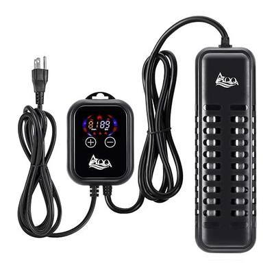 AQQA Submersible Aquarium Heater,100W/200W/300W/500W/800W/1000W/1200W | Fish Tank Heater,External Temperature Controller LED Temperature Display,Suitable for Saltwater and Freshwater(500W)
