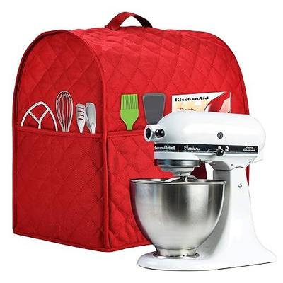 Stand Mixer Cover compatible with Kitchenaid Mixer, Fits All Tilt Head & Bowl Lift Models,The Fabric Is Pure Cottot,Fine, Soft, Not Easy to Fade, Not Easy To Pilling. (Fits for 6-8 Quart, Red)