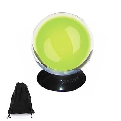 DSJUGGLING 75mm Glow in The Dark Acrylic Fushigi Ball for Contact Juggling | 3" Professional Contact Juggling Novelty Floating Sphere for Stage Performances, 75mm glowing in the dark fushigi ball