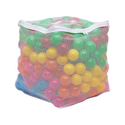 Amazon Basics BPA Free Ball Pit Balls with Storage Bag, Crush-Proof Plastic for Toddlers Kids 12+ Months Play, Phthalate Free, 6 Bright Colors, Pack of 400