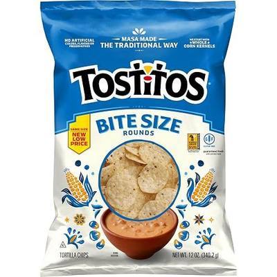 Tostitos Tortilla Chips Bite Size Rounds Bag, 12 Oz