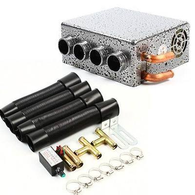 Upgraded of 12V Universal Auxiliary Heater Underdash Heat with Speed Switch for Car or Truck Minivans Excavators Harvesters 4 ports US Stock