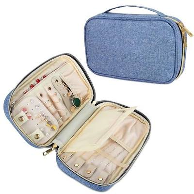 Teamoy Travel Jewelry Organizer Case, Jewelry Storage Bag for Necklaces, Earrings, Bracelets, Rings, Brooches and More, Medium