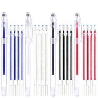 Heat Erasable Pens ,4 Pieces Fabric Marking Pens with 20 Refills for Quilting Sewing, Dressmaking, Fabrics, Tailors Sewing Fabrics,Tailor's Chalk Pencils Chalks Pen