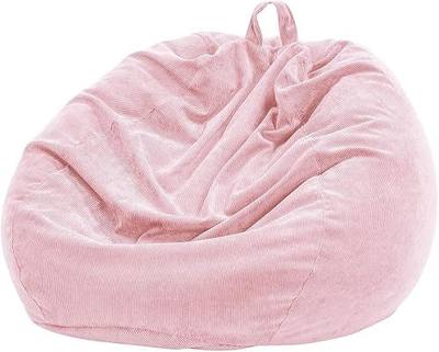 3 ft Bean Bag Chair Cover,Pink 300L | No Filler Washable Stuffed Animal Storage Beanbag Chair Cover 74" Extra Large Opening Premium Corduroy Bean Bag Cover