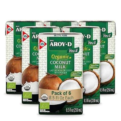 Aroy-D Organic Coconut Milk 8.5 Fl Oz (Pack of 6)