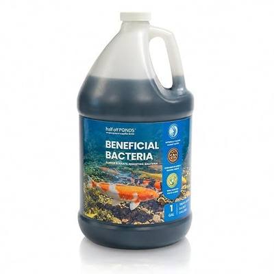 HALF OFF PONDS Beneficial Bacteria Pond Treatment, 1 Gallon – Helps Clear Water, Supports Biological Filtration – Safe for Fish & Plants