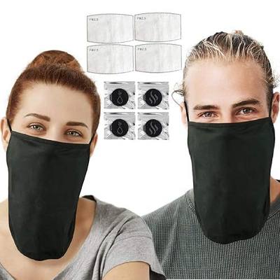 PURIAN Lightweight Breathable Face Mask with Filter Pocket | Gym Face Mask | Adjustable Ear Straps | Half Neck Gaiter (Pro 2 Pack)