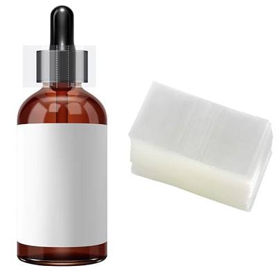 Shrink Bands,45x23mm 600 Pieces Clear Perforated Heat Shrink Wrap Sealer for Bottles, Jars, Lip Gloss Tubes Fits Cap Diameter 3/4 to 1 Inch, 2 Mil Shrink Wrap Bands
