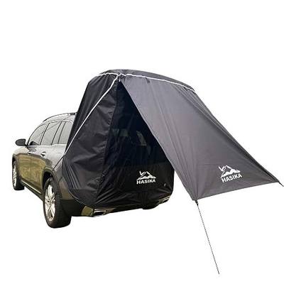 HASIKA SUV Tailgate Tent, 2-Person Car Camping Awning | 3000mm Waterproof & UPF 50+. Fits most SUV and Hatchback. 2-Min Setup Road Trip Essentials for Couples and Pets Black