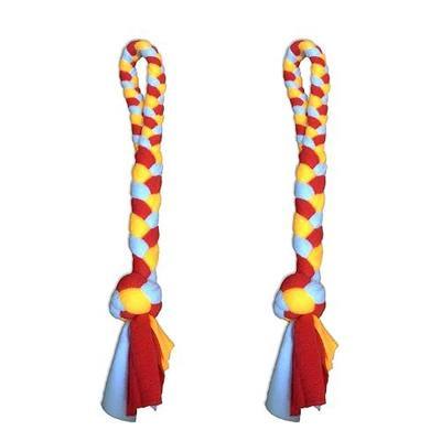 Dewonch Dog Fleece Rope Teaser Toy as Replacement to Chase and Tug (A-2PCS)