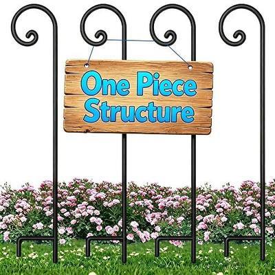 BEAU JARDIN 4 Pack Shepherds Hook 65 inch One Piece Structure No Assembly Required 1/2in Solid Shepards Hook for Outdoor Garden Plants Hummingbird Bird Feeders Pole Lanterns Heavy Duty