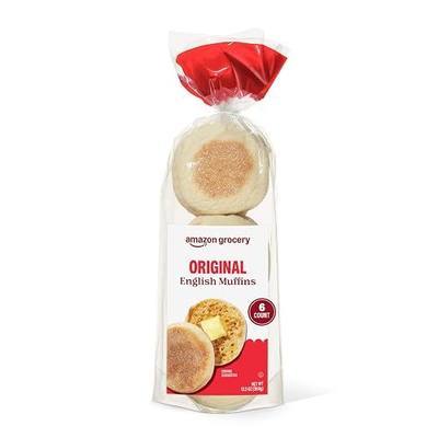 Amazon Grocery, Original English Muffins, 13.5 Oz, 6 Ct (Previously Happy Belly, Packaging May Vary)