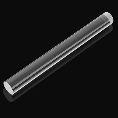 AUGSUN 1 Piece Acrylic Polymer Clay Roller Clear Rolling Pin | Round Tube Roller Tool, Clear Solid Acrylic, Smooth Non Stick Clay Rolling, DIY Polymer Clay Crafters