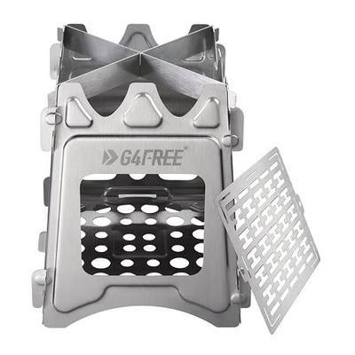G4Free Camping Stove, Portable Wood Stove with Folding Stainless Steel