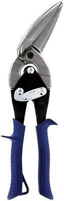 MIDWEST Power Cutters Long Cut Snip - Straight Cut Offset Tin Cutting Shears with Forged Blade & KUSH'N-POWER Comfort Grips - MWT-6516 New