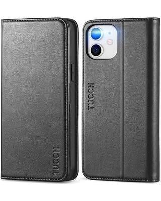 TUCCH Wallet Case 3 Card Slots for iPhone 12 Pro/12 (6.1") 2020, Black