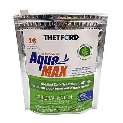 Thetford 96670 AquaMAX Summer Cypress Scent RV Holding Tank Treatment, Formaldehyde Free, Waste Digester, Septic Tank Safe, 16 Ct
