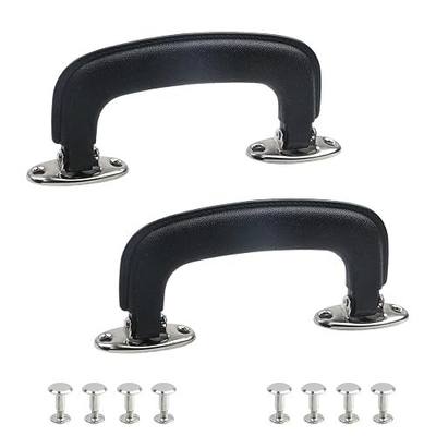 Geesatis 2Pcs Luggage Handles Plastic Pull Handles,5in,Black | Pull Handles for Suitcase Luggage Trunk Guitar Musical Box Handles Accessories, with Mounting Screw