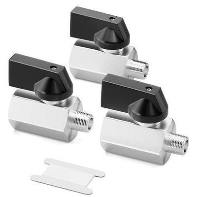 GASHER 3PCS 1/4 Inch Mini Brass Ball Valve Shut Off Switch, 1/4 Inch Male x Female NPT Thread Pipe Fitting