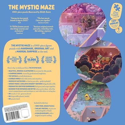 The Mystic Maze • 1000-Piece Puzzle by The Magic Puzzle Company • Series 1 | Original handmade art filled with tiny details. Mind-blowing magical ending. Dozens of hidden secrets. No AI. No puzzle dust.