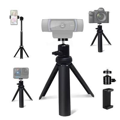 NexiGo Lightweight Mini Tripod for Camera/Phone/Webcam, Extendable Stand, for NexiGo Logitech Webcam C920 C922 C925e C922x C930e C930 C615 Brio and Other Lightweight Devices with 1/4" Thread