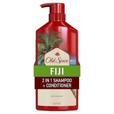 Old Spice Mens 2-in-1 Shampoo and Conditioner, Fiji, Coconut & Tropical Wood Scent, For All Hair Types, Healthier, Fuller, Moisturized Looking Hair, 21.9 fl oz