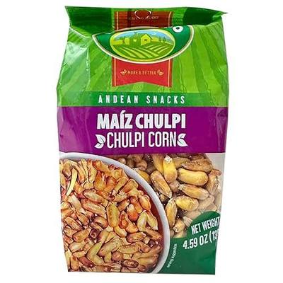 DEL CAMPO Andean Snacks | Salted Crunchy Chulpi Corn | Maiz Chulpe Frito Salado | 4.59 oz. | Pack of 2 | Product of Peru