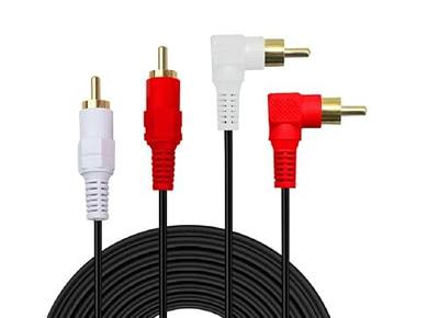 2RCA Cable,3ft Gold Plated 90 Degree Right Angle 2-Male to 2-Male RCA Audio Cable (3FT)