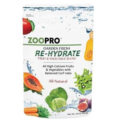 Exotic Nutrition Garden Fresh Re-Hydrate - High Calcium Dried Fruit & Vegetable Mix - for Sugar Gliders, Marmosets, Parrots, Conures, Iguanas, Turtles, Lizards, Bearded Dragons, & Other Small Pets