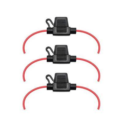 VANTRONIK Waterproof Mini Inline Fuse Holder with 20 Gauge AWG Wire 12 Inches Long, Fit for ATM Blade Small Fuse in Vehicle Automotive Car Boat Tractor, 3 Pack
