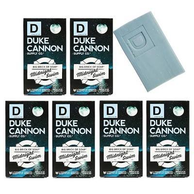 Duke Cannon Big Brick of Soap Midnight Swim - Refreshing Aquatic Scent with Green Top Notes, 10 oz Men's Soap Bar (Pack of 6)