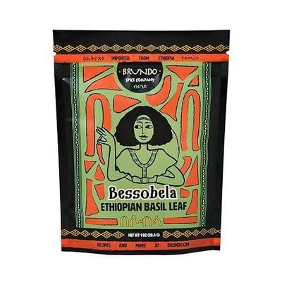 Brundo Spices Bessobela | Authentic Ethiopian Sacred Basil | Hand Picked and Processed | Harvested in and Imported from Ethiopia | Non-GMO | Organic | No Preservatives | 1 oz