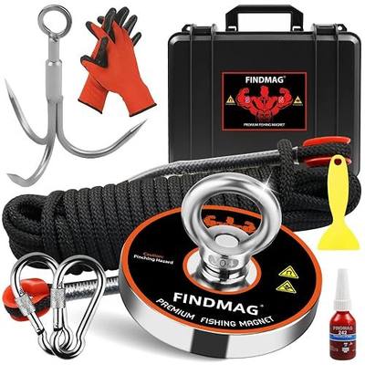 FINDMAG 1500 LBS Magnet Fishing Kit, 4.72 Inch Neodymium Rare Earth Magnets
