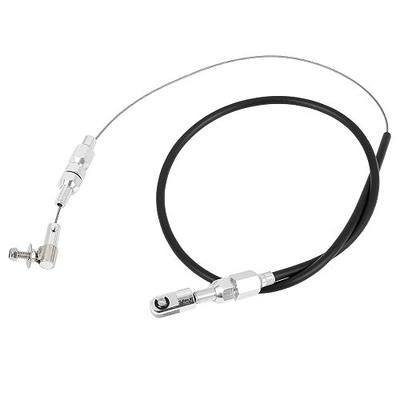 X AUTOHAUX 24" Car Universal Braided Throttle Cable Kit Swap Fuel Line Kit Rubber Gas Cable 24 Inch