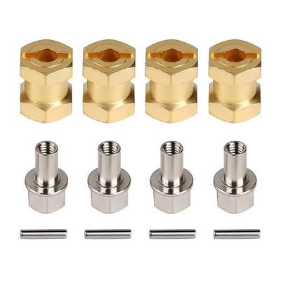INJORA Brass Wheels Hex Hub Extension for 1/10 Axial SCX10 & SCX10 II(15mm)