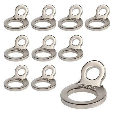 Stainless Steel Tie-Down Anchors Hooks Multi-Purpose Dirt Bike Tie Down Strap Rings for Motorcycle Dirtbike ATV Trailer Truck Rosa-Gold (10-Pack)