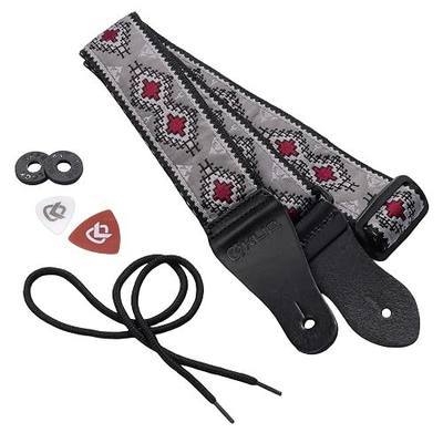 KLIQ Vintage Woven Guitar Strap for Acoustic and Electric Guitars