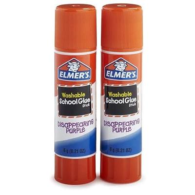 Elmer's Disappearing Purple School Glue Sticks, 0.21 oz, Pack of 2 (E522) 4 Pack | E522
