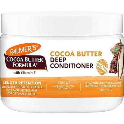 Palmer's Cocoa Butter & Biotin Length Retention Deep Conditioner (8.5 Oz) | Concentrated Hydrating Hair Mask, Strengthens, Nourishes & Restores Elasticity & Shine, Suitable for All Curly Hair Patterns