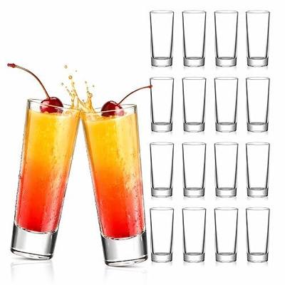 2 OZ Tall Shot Glasses 18 Pack - 3.9 Inch Clear Shot Cups for Whiskey, Tequila, Vodka, Espresso - Durable Glass Shot Glasses for Home, Bars & Parties