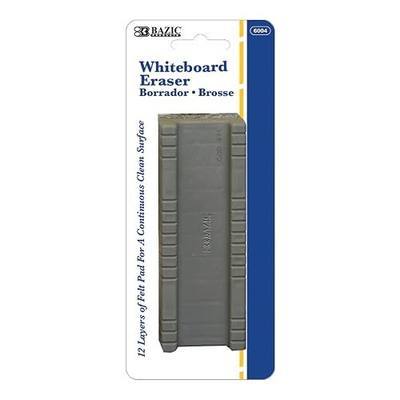 BAZIC Products Peel-Away Whiteboard Eraser, 12 Sheets | wipes dry erase marker and chalk cleanly from boards