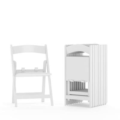 Flash Furniture Hercules Series Kids Padded Folding Chairs for Children, Children's Event Seats with 264-lb. Static Weight Capacity, Set of 10, White