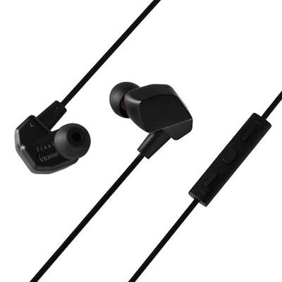 Final VR3000 Gaming Earphones for Immersive Spacious Experience - Open World Adventure, Virtual Reality & Spatial Environments - in-Line Microphone and Controls - Black