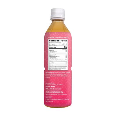 LITTLE JASMINE Lychee Oolong Tea, 16.9 Fl Oz (Pack of 12)