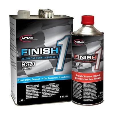 SHERWIN WILLIAMS Finish 1 Low VOC Automotive Refinish Ultimate Overall Clearcoat (FC720) Kit w/ 1 Quart FH612 Medium Universal Hardener | 1 Gallon
