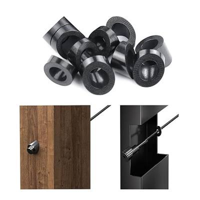 Muzata 20 Pack Black Cable Railing Angle Washer for 25°-35° Stairs CR60 | 3/8" ID for 1/8" 5/32" 3/16" Cable Railing Hardware Kit, ONLY for Thread Studs, Fits Wood & Metal Post, T316 Stainless Steel