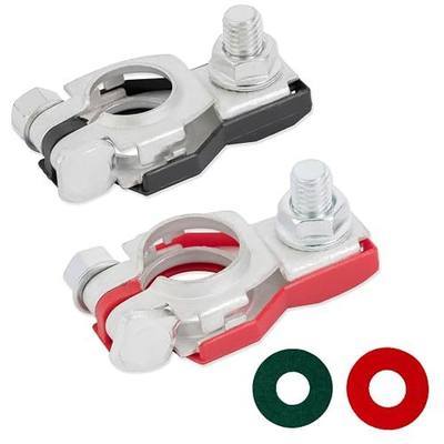 Premium Battery Terminal Connectors for Nissan, Positive and Negative 1 pair, Good Contact, Corrosion Resistance, Fits For 243407F000 243407F001